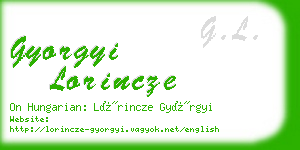 gyorgyi lorincze business card